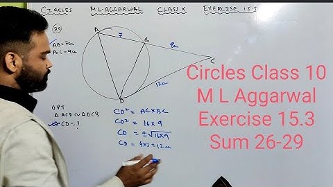 Circle class 10 Icse M L Aggarwal | Exercise 15.3 | Circles class 10 | Tangent and Secant properties