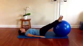 Core Stabilization / Lower Extremity: Bridging on Ball, Level 3