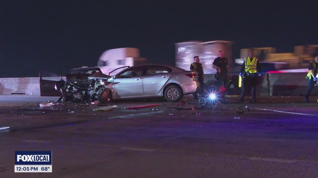 Fatal wrong-way crash unfolds after stolen car is pursued - YouTube