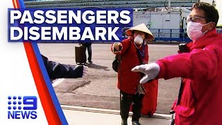 Coronavirus: Aussies stuck on ship bound for quarantine | Nine News Australia