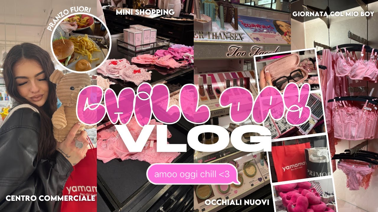CHILL D☆Y*vlog* ep.002/shopping,occhiali nuovi,centro commerciale,mi rifaccio le t3tt3?,pranzo fuori