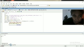 Program membuat M-file pada mathlap untuk menghitung volume dan luas permukaan limas segi enam