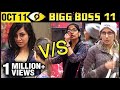 Sapna Choudhary & Mehjabi Vs Arshi Khan | MAJOR FIGHT | Bigg Boss 11 October 11th 2017 | Day 10