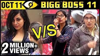 Sapna choudhary & mehjabi vs arshi khan | major fight | bigg boss 11 october 11th 2017 | day 10