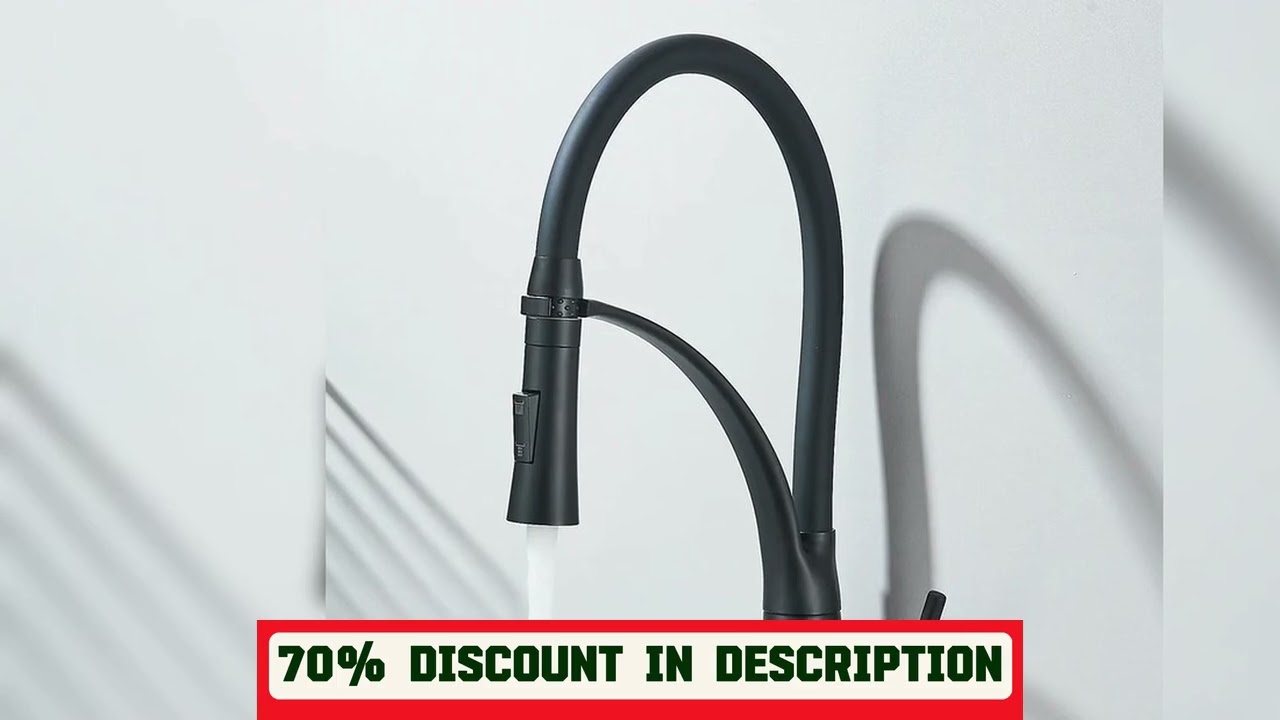 A must-have product!�Black Rubber Kitchen Faucet Mixer Tap Rotation Pull Down Stream Sprayer Taps