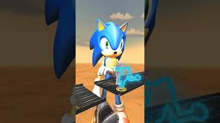 Giant Sonic Skibidi Toilet & Jax Jumping Over Open Bridge Into A Big Shark Perfect Outlines
