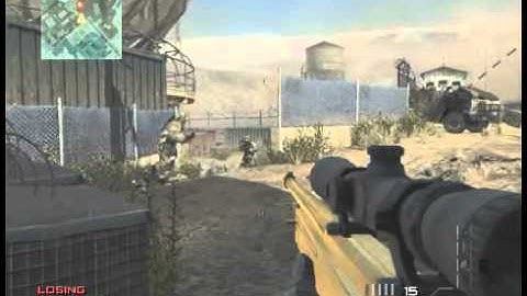 MW3 Sniper 1 Shot 2 Kill!