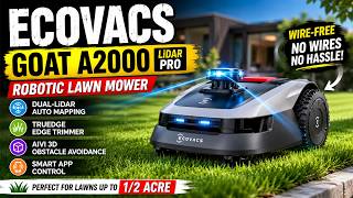 Best Robotic Lawn Mower for Large Yards? ECOVACS GOAT A2000 LiDAR PRO