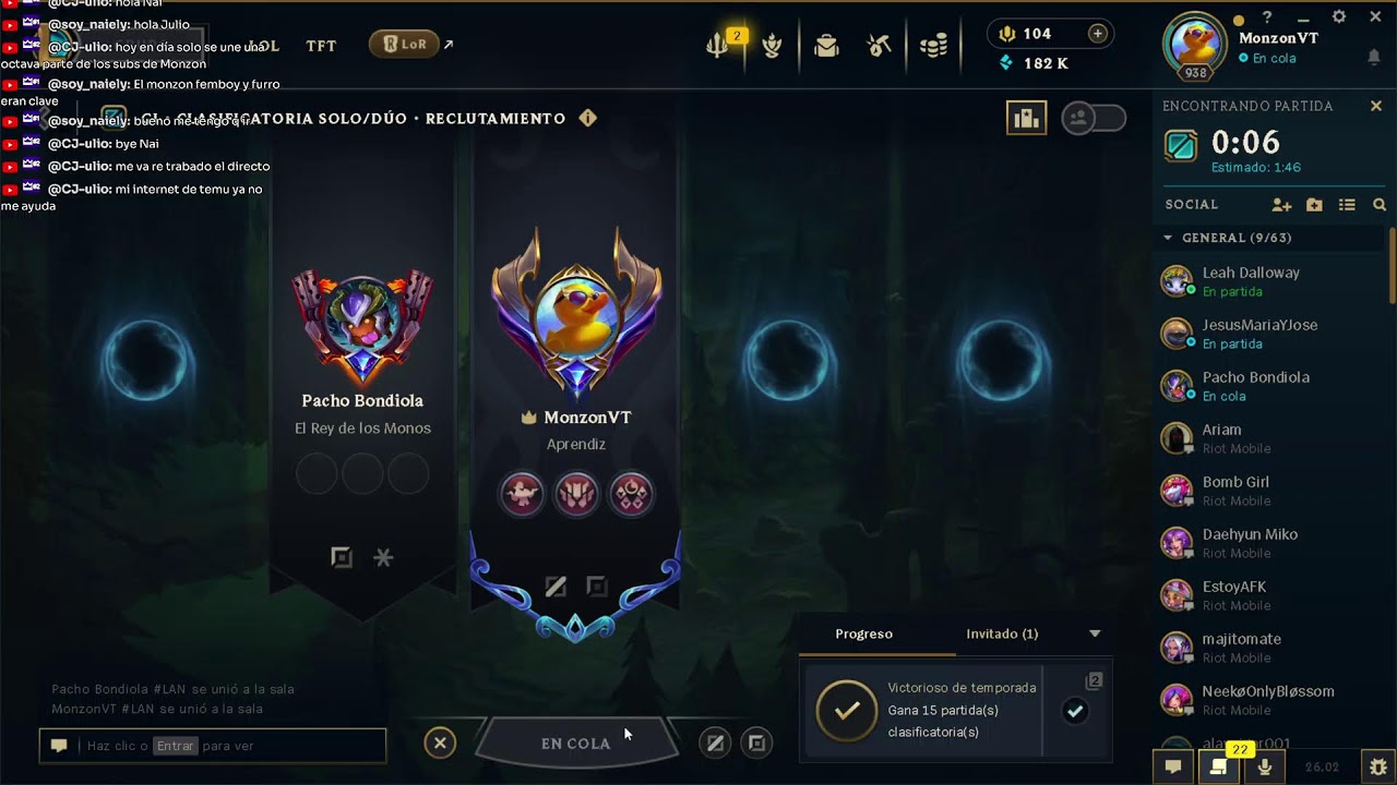 🔴 TRATANDO  DE LLEGAR A DIAMANTE SYNDRA MID / CHO'GATH  TOP  | League of Legends 