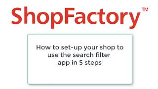 How to set-up your shop to use the search filter app in ShopFactory in 5 steps screenshot 1