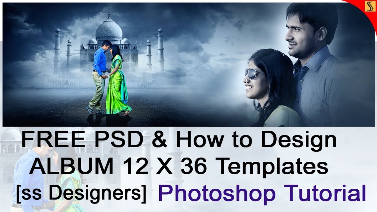 FREE PSD & How to Design ENGAGEMENT ALBUM 12 X 36 Templates