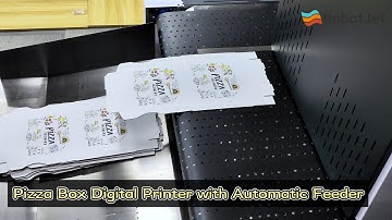 Pizza Box Single Pass Digital Printer with automatic feeder! #pizzabox #printer #machine #printing