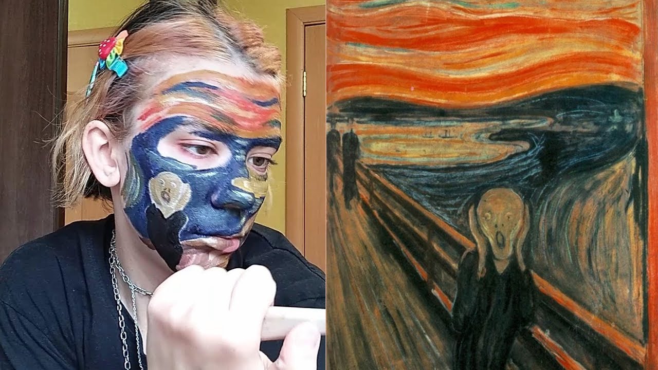 Рисунки гуашью на лице простые