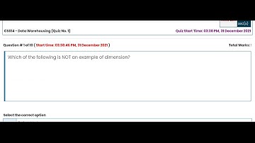 Quiz # 1 of CS614 fall 2021