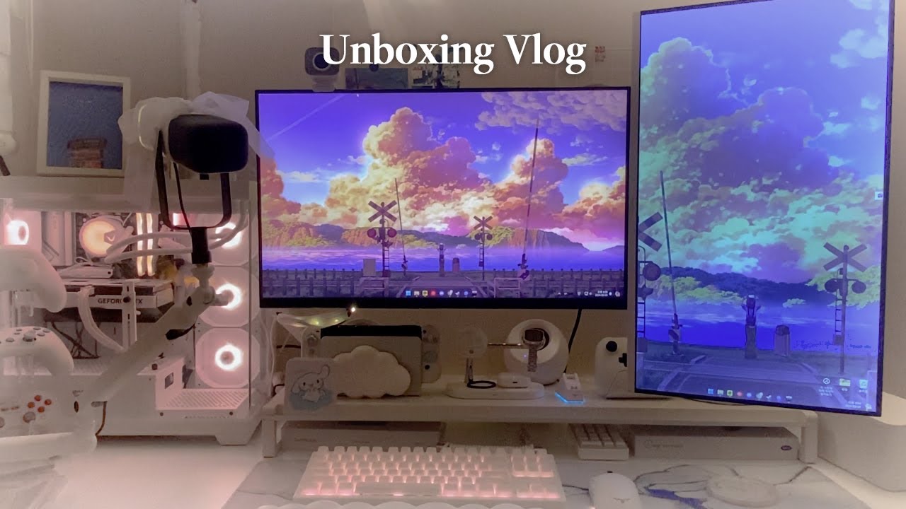 Unboxing Vlog📦| 필립스 휴 조명으로 데스크 분위기 체인지! | 내 생애 첫 알루미늄 키보드 🩵| KiiBOOM Phantom 81 V3 | 소소한 굿즈와 버츄얼