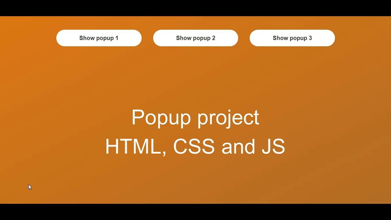 PopUp Project in HTML CSS and JAVASCRIPT || learn with az || Web ...
