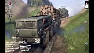 Spintires Gameplay Footage - EPIC Tow goes horribly wrong screenshot 4