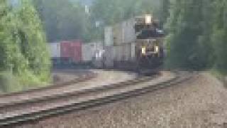 NS Intermodal Freight With Union Pacific Power And A Stellar K5LLA In Lilly, Pennsylvania