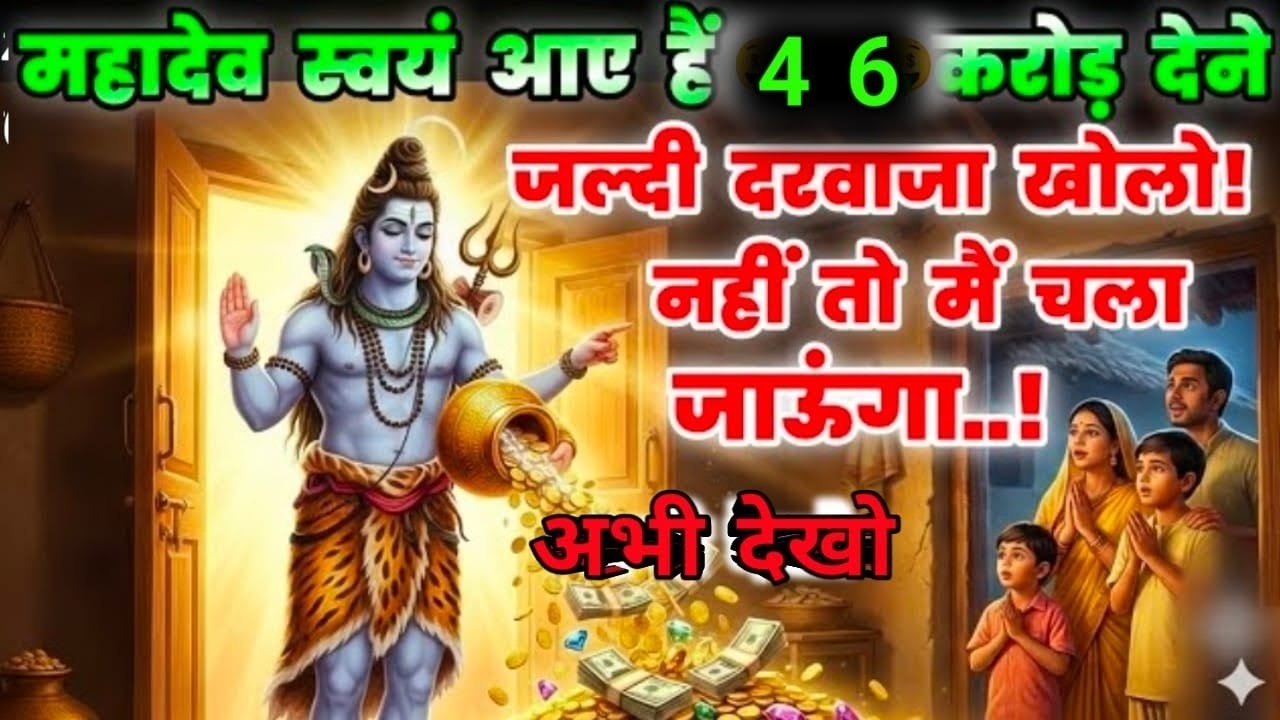 🕉️महादेव स्वयं आए हैं 44 करोड़ देने😱 जल्दी दरवाजा खोलो नहीं तो मैं चला।। Mahadev Ji Ka Sandesh 🌈