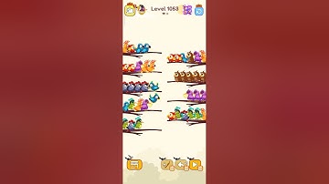 Bird sort calar game leval 1053 #games #leveldesign #gaming #colorgame #colorconcept game play