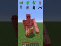Flying Spear Hit vs Different Mobs Test #shorts #minecraft #meme