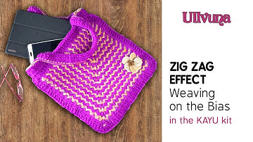 Square Weaving on the Bias - Zig Zag Effect - KAYU Pin Loom Kit