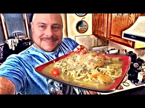 Shrimp scampi Linguini pasta - Home made