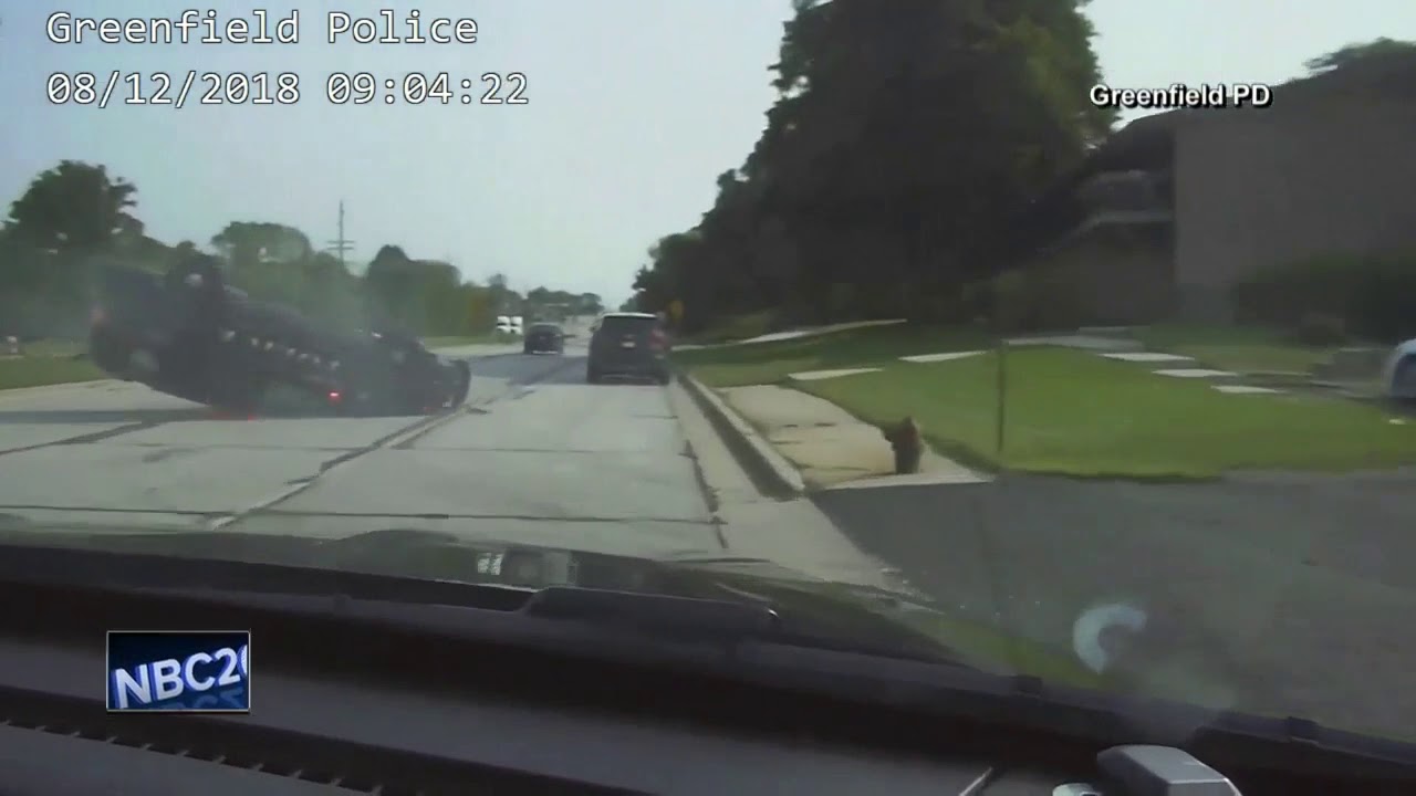 Police chase rollover caught on camera - YouTube