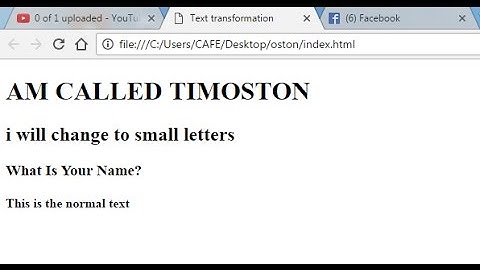 CSS TUTORIAL-CSS text-transform Property