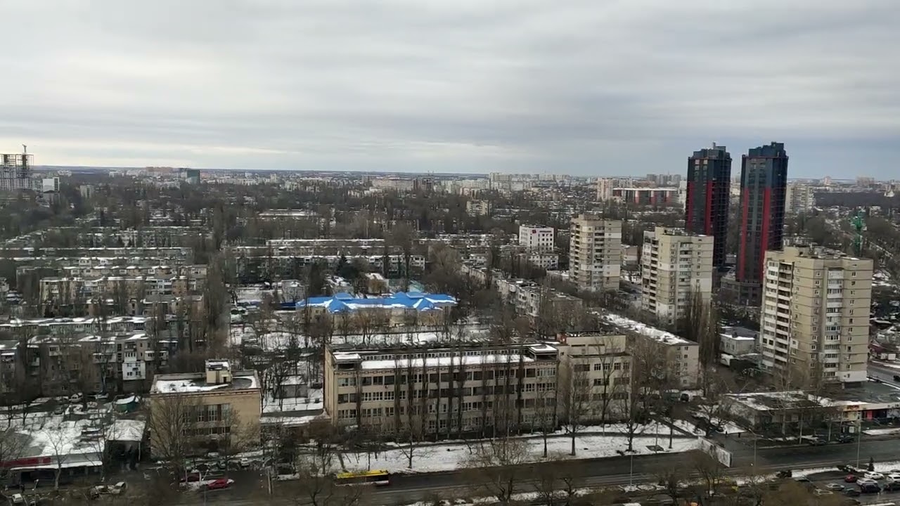 Погода 29,01,2022 в Одессе*  Вид с высоты птичьего полета 