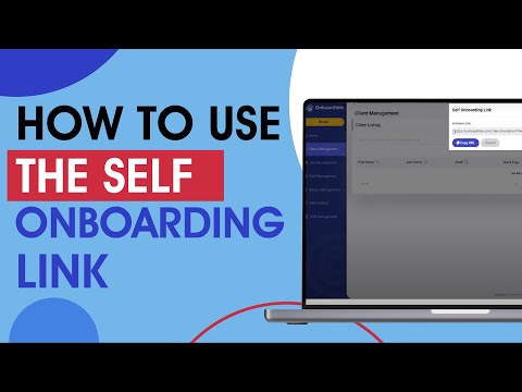 How to use the Self Onboarding Link