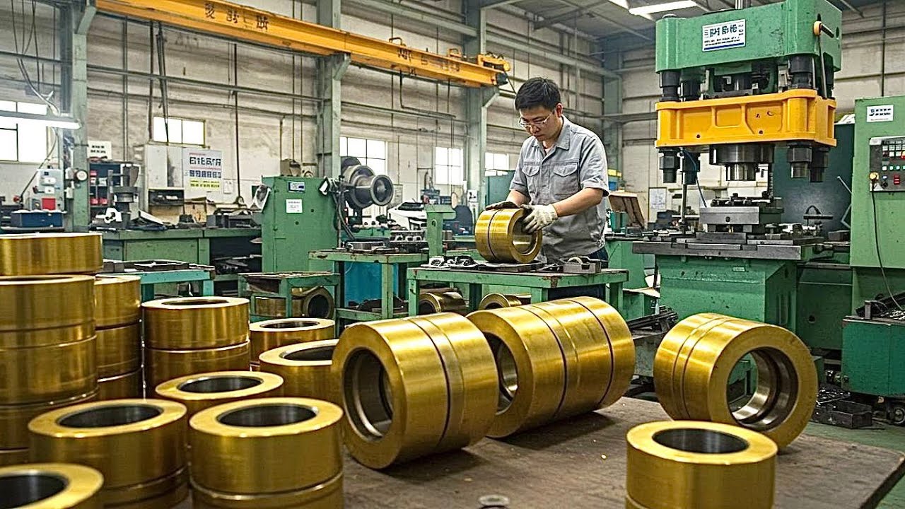 Huge Press Bush Manufacturing From Waste Iron Parts | Production Press ...