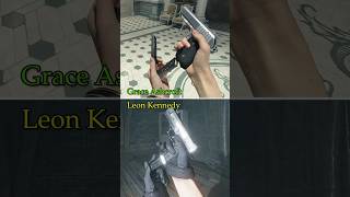 Leon VS Grace Gun Handling in Resident Evil Requiem