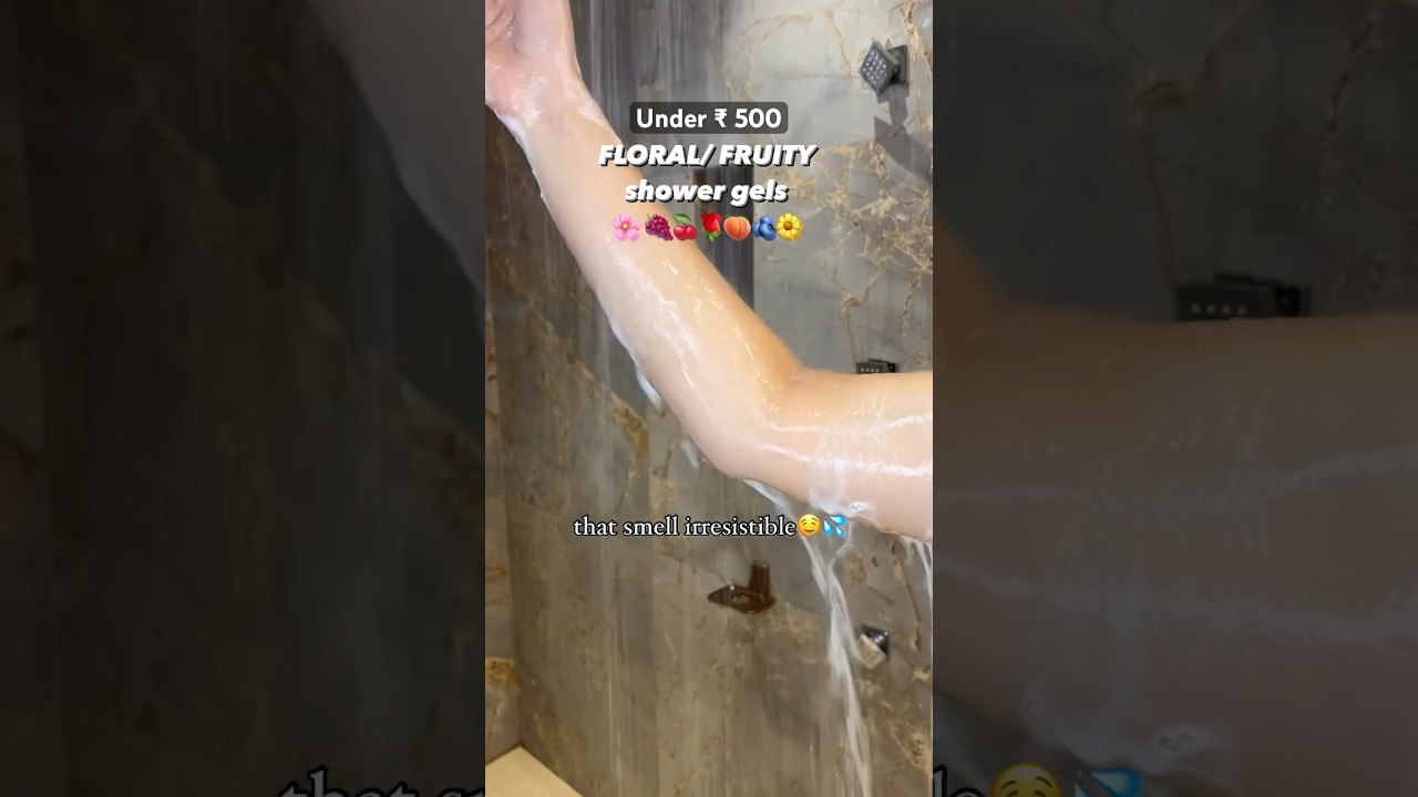 Under ₹ 500 Floral & Fruity Bodywashes that smell irresistible 🍑🌸🪻💦 