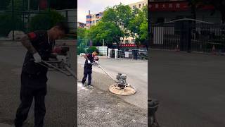 Trowel machine Working on Road Construction #road #polish #shorts
