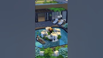 Next level modern round pool in the sims 4 #shorts #sims4 #game #thesims4 #sims4build #thesims #sims