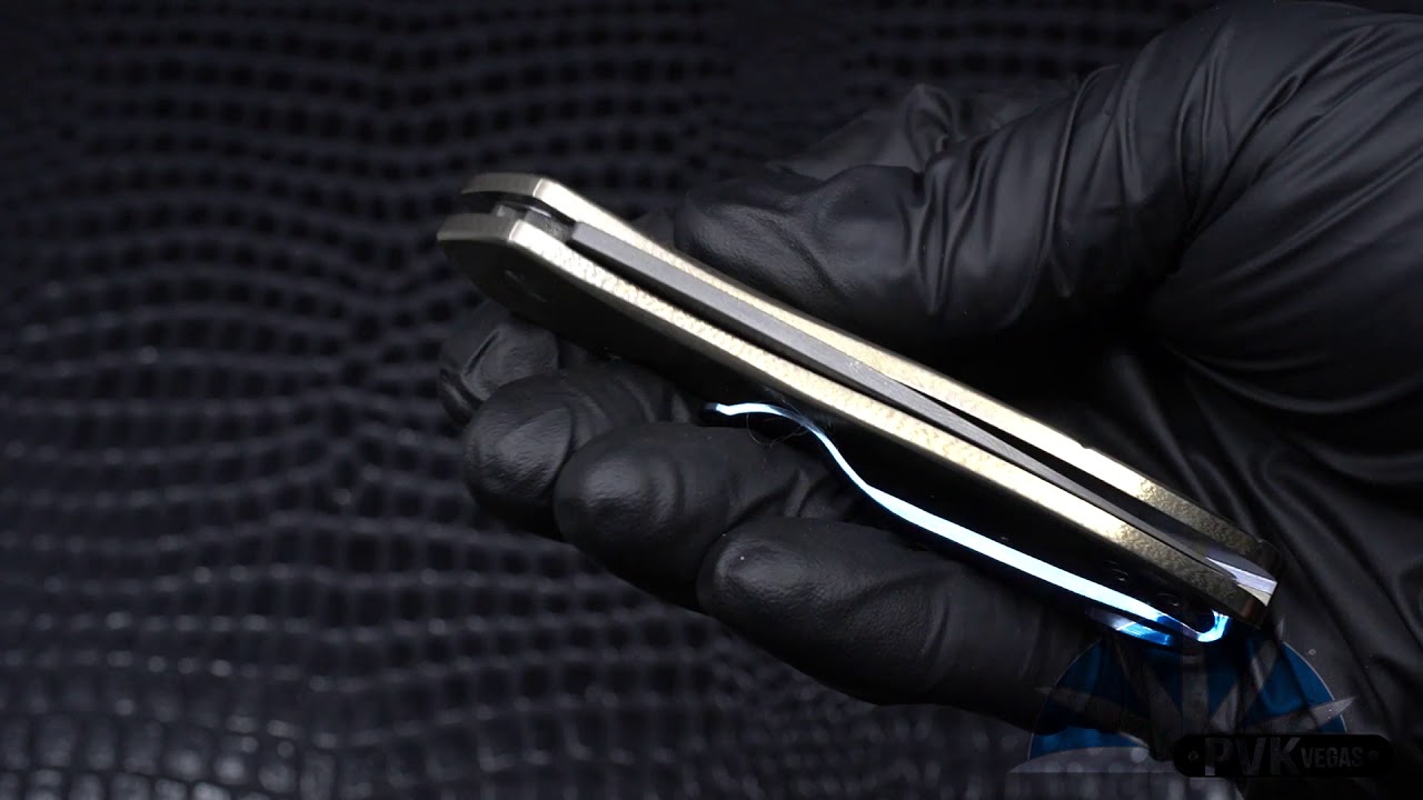 Protech Newport Auto 3450DM Titanium Handle 3D Wave Pattern & Damascus Blade