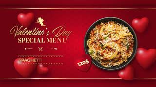 Valentine's Menu Restaurant Promo B221