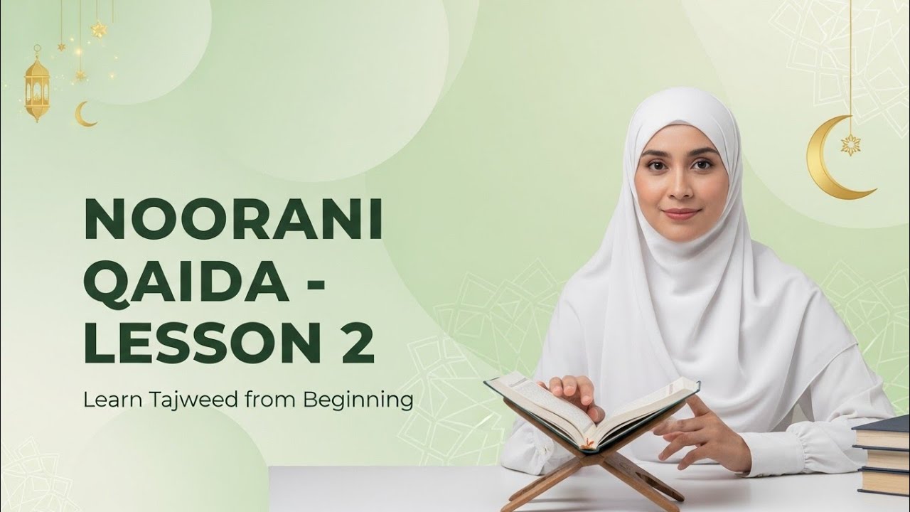 Noorani Qaida Lesson 2 with Tajweed | Learn Quran Step by Step| Husn Al Tajweed