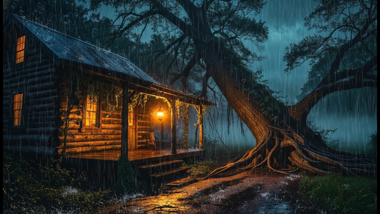 Heavy Rain Sounds for Sleep | Cozy Cabin Ambiance for Deep Sleep ...