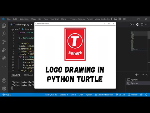 T-SERIES Logo Drawing Using Python Turtle | Python Turtle Graphics | Python Animation | @tseries