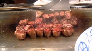 Places to eat in Japan - Kobe Beef Teppanyaki Set Menu at Steak Land - Melts in your mouth!