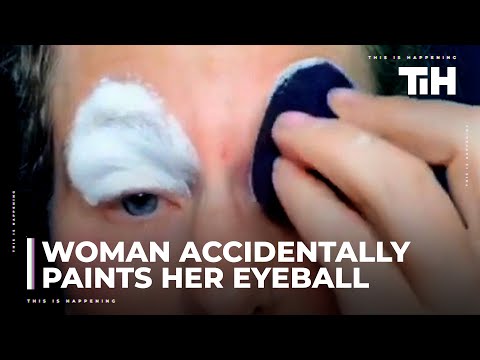 Woman Accidentally Paints Eyeball While Face Painting