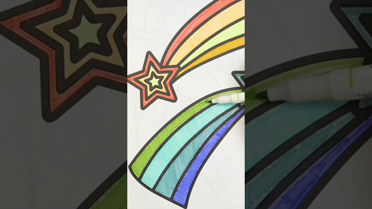 💫 Coloring shooting stars with Zebra Mildliners 