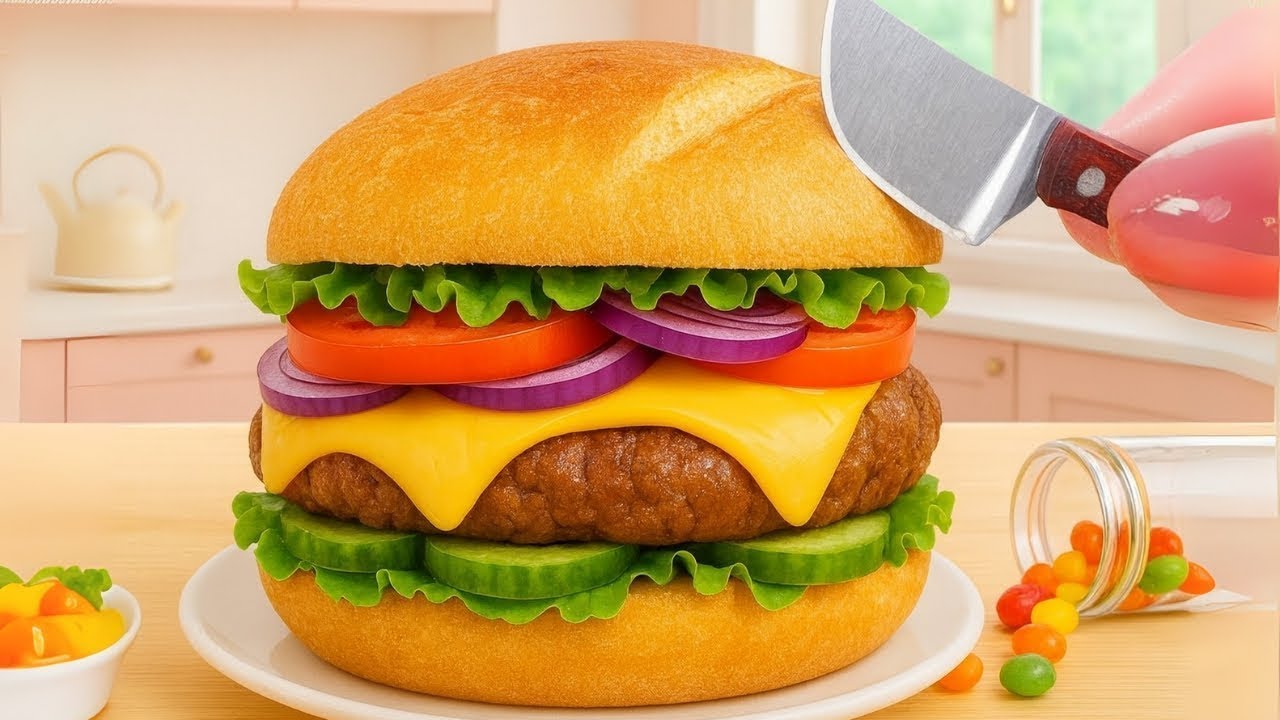 Best Of Korean Fast Food - How To Make Tiny Chicken Nuggets and Tiny Hamburger | Tiny Burger Cheese