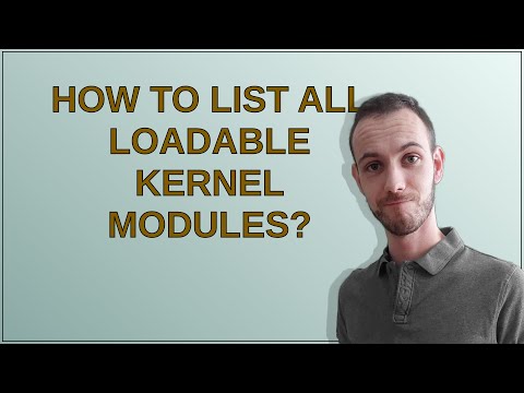 Unix: How to list all loadable kernel modules?
