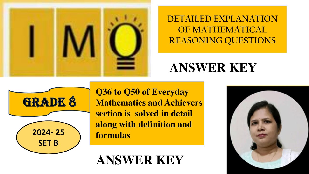 GRADE 8 IMO ANSWER KEY EVERYDAY MATHEMATICS AND ACHIEVERS SECTION 2024 ...