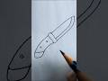 Knife 🔪 Drawing Easy Step By Step | Easy Chaku Drawing #art #drawing4kids #ytshorts #viral #trending