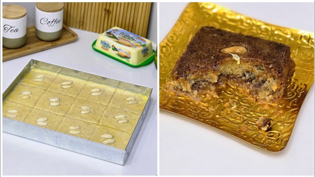 وصفة قلب اللوز محشي في صينية 30/25 بمقادير مضبوطة%