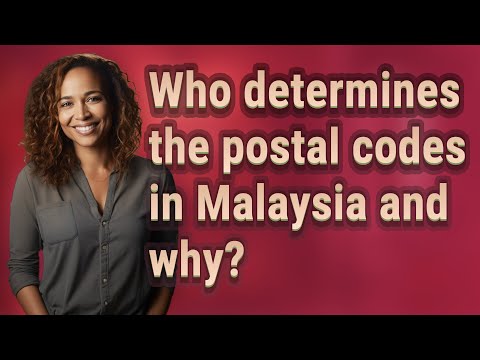 Who determines the postal codes in Malaysia and why?